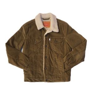 Levi Strauss & Co Khaki Corduroy Sherpa Jacket